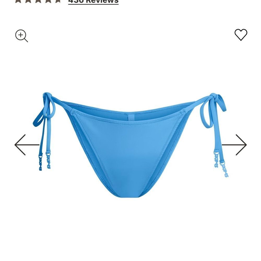 NWT SKIMS signature swim dipped tie bottom S